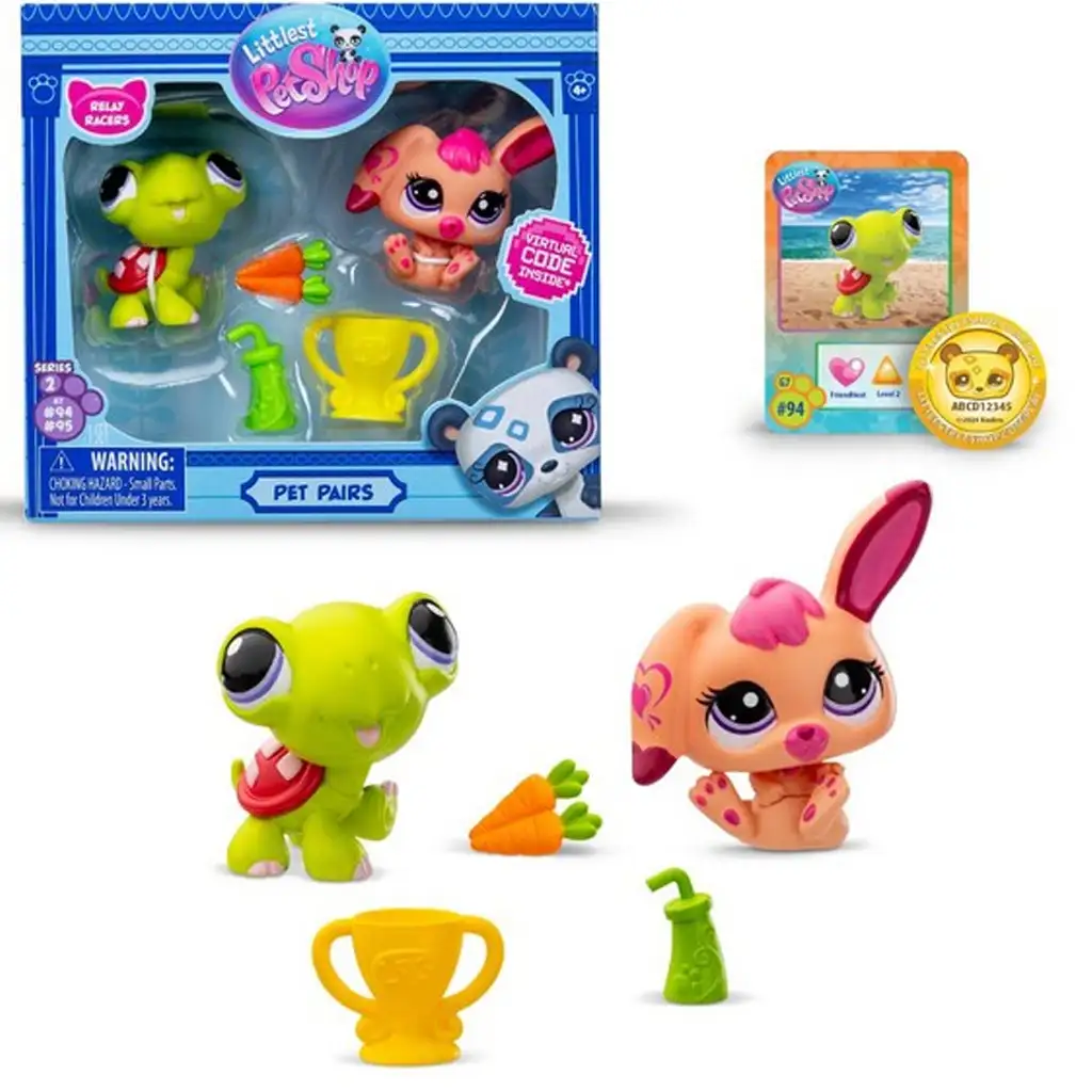 Littlest Pet Shop: Relay Racers - Teknős és Nyuszi figura csomag 2. Széria kép 1