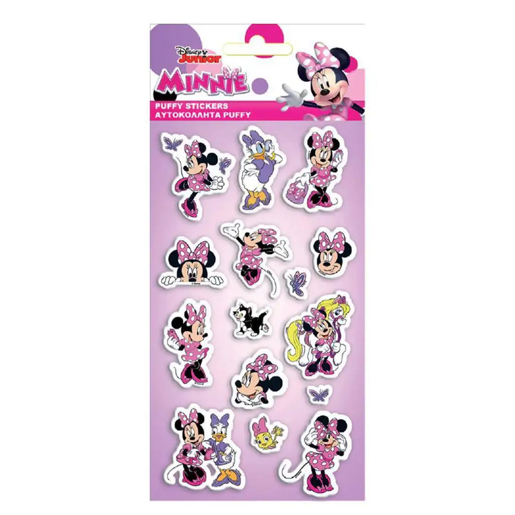 Luna: 3D nafukovacia sada samolepiek Minnie Mouse na hárku 10x22 cm