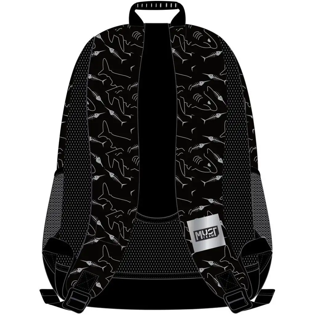 Luna: Must Team školská taška so zaoblením s motívom žraloka, 3-komorový ruksak 32x18x43 cm kép 2