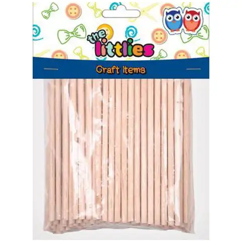 Prírodné drevené palice na dekoráciu 4x100mm 100 ks