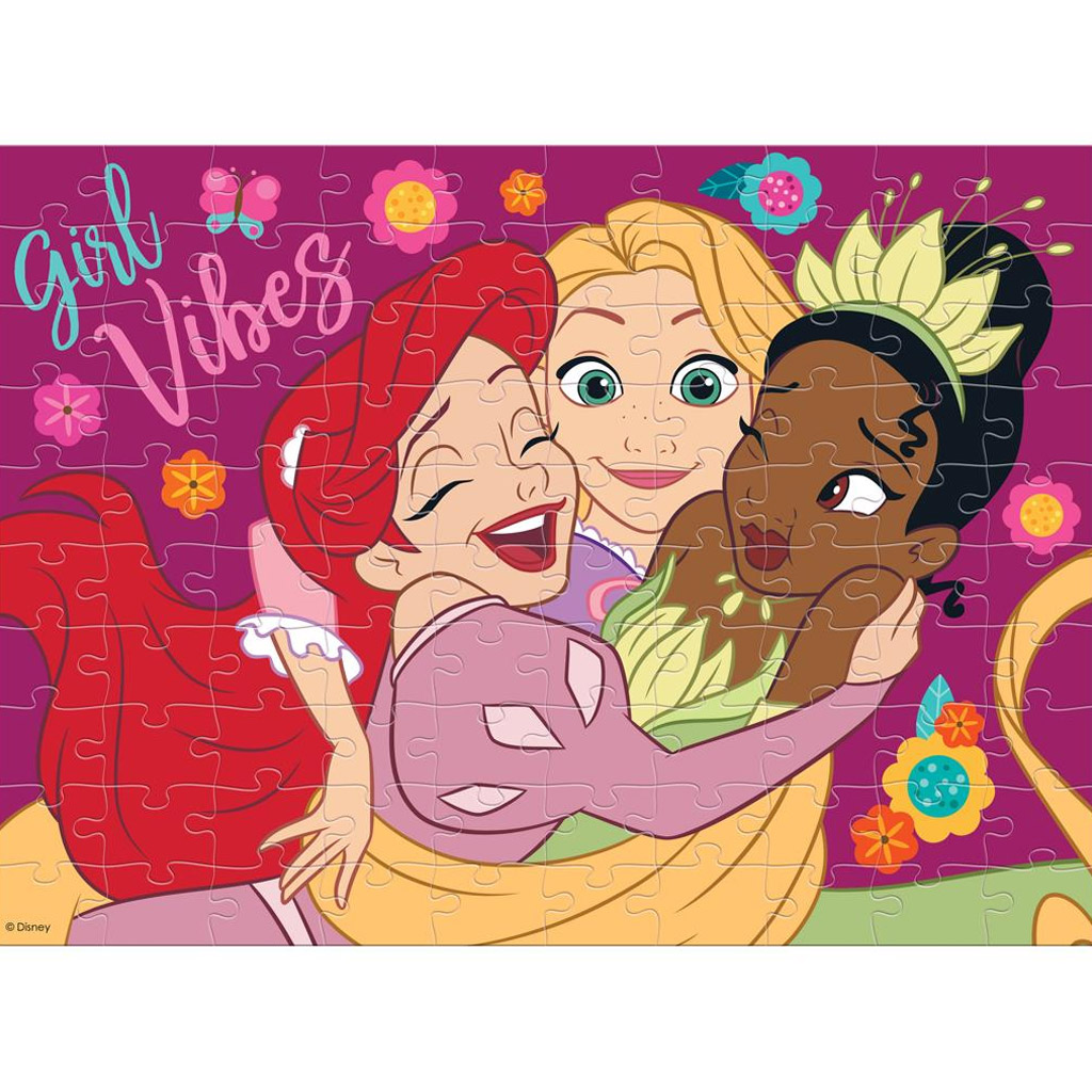 Luna: Disney hercegnők 2 az 1-ben 100db-os színezhető puzzle kép 2