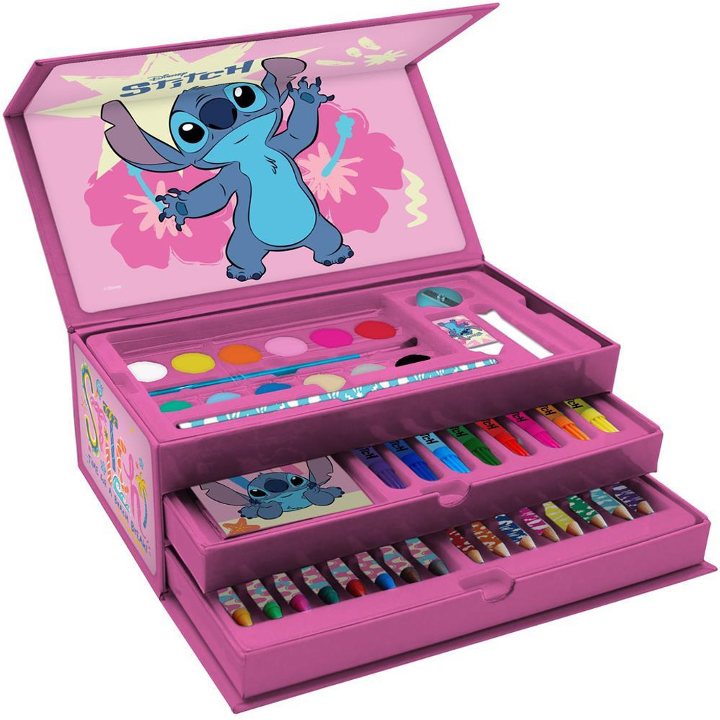 Luna: Disney Stitch színező készlet bőröndben 52db-os kép 1