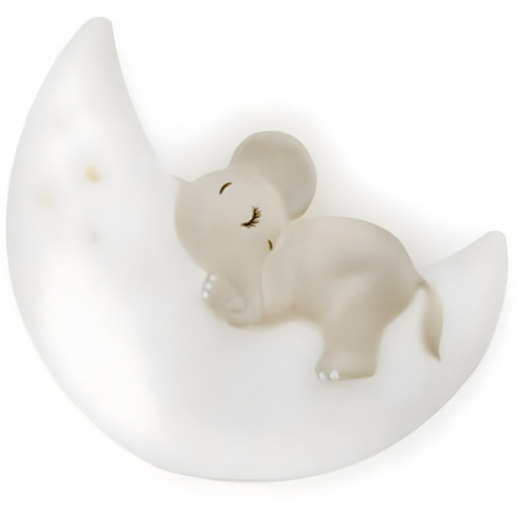 Luna: Spiaci slon na mesiaci nočná lampa kép 2