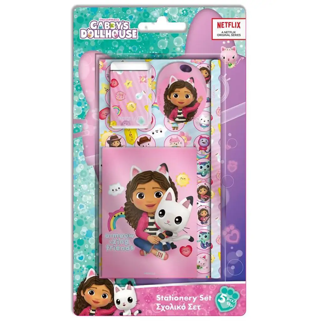 Netflix: Gabikin domček pre bábiky 5-dielna súprava písacích potrieb