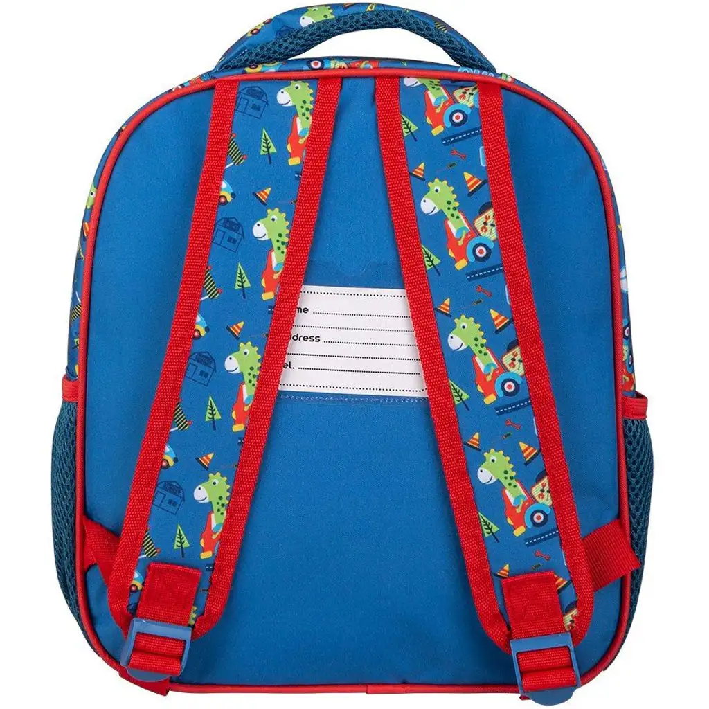 Luna: Must Team dinós lekerekített 2 rekeszes ovis hátizsák 27x10x31cm kép 2
