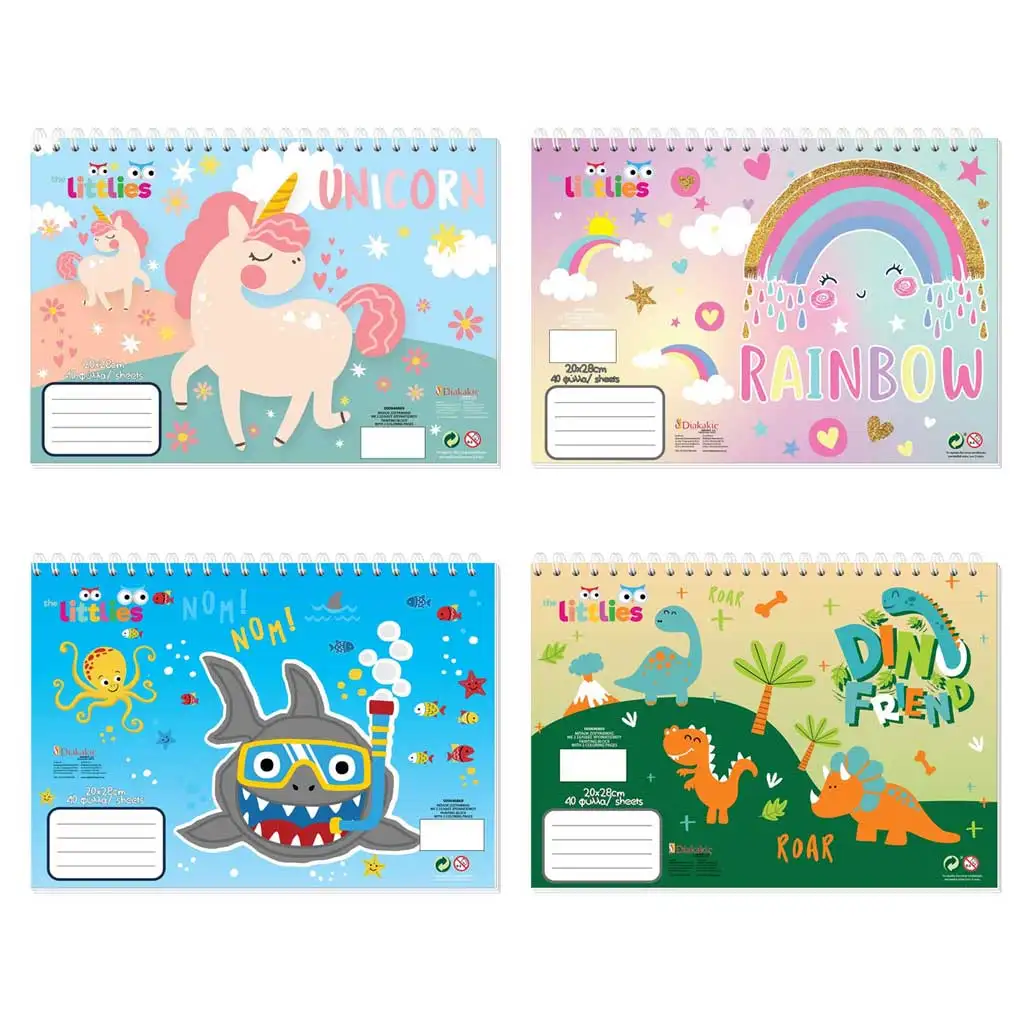 Luna: Kreatívne myšlienky špirálový skicár 40 listov 20x28cm v štyroch verziách 1ks