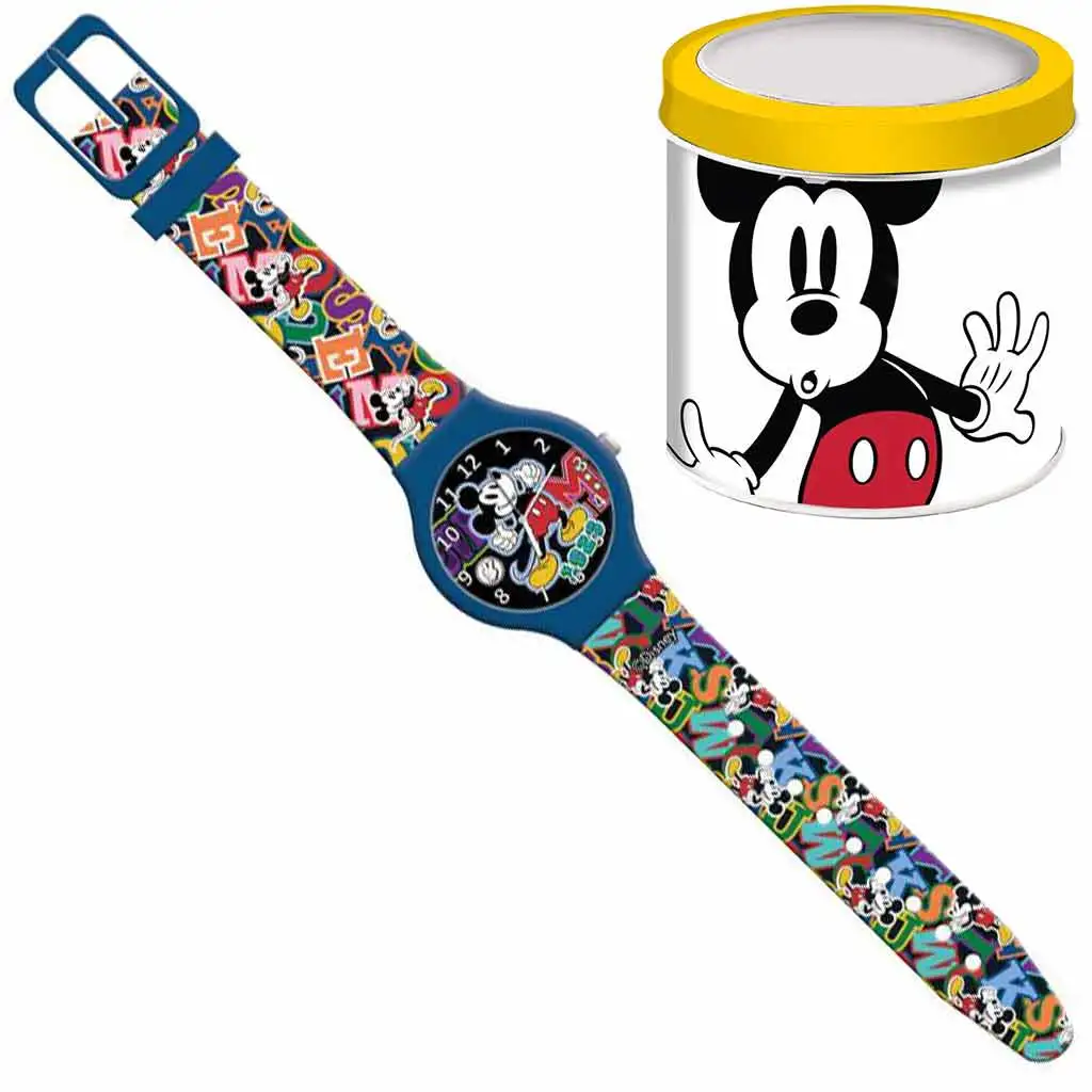 Luna: Mickey egér analóg karóra fém díszdobozban kép 1