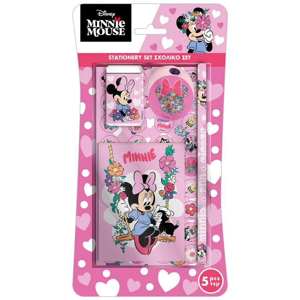 Luna: Minnie egér rózsaszín 5db-os írószer szett kép 1