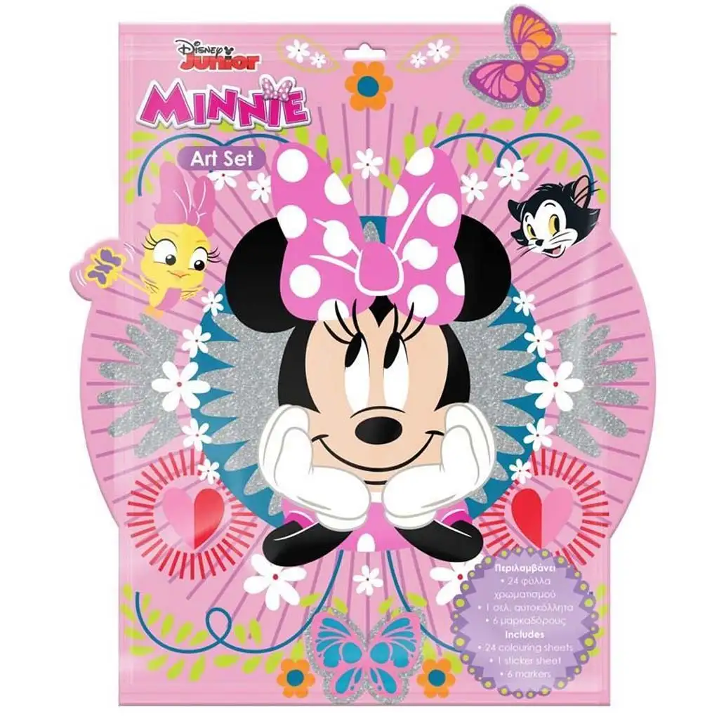 Luna: Omaľovánka Minnie Mouse s nálepkami a 6 fixkami