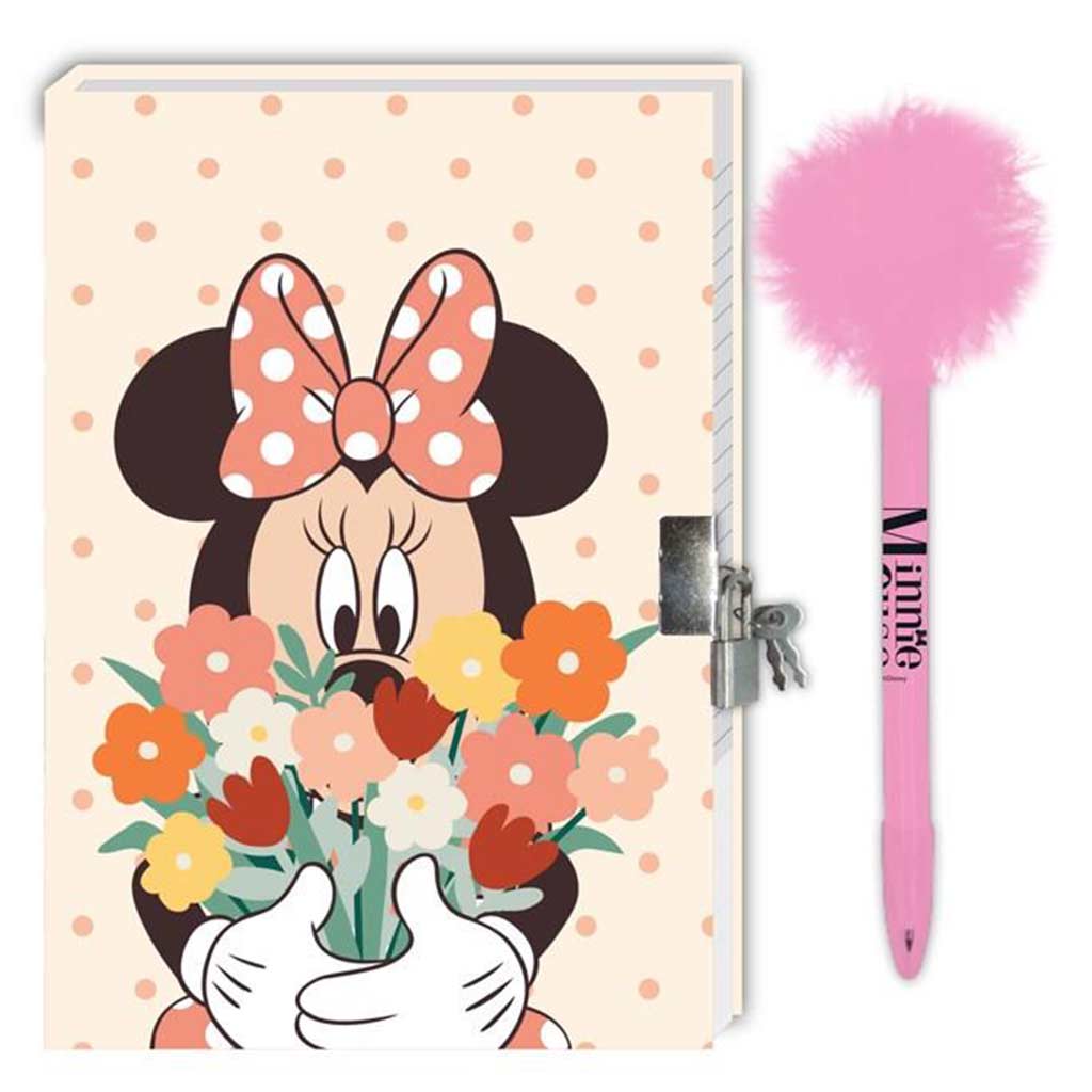 Disney: Minnie Egér titkos napló lakattal és pom-pomos tollal 12x18cm 60 lapos kép 2