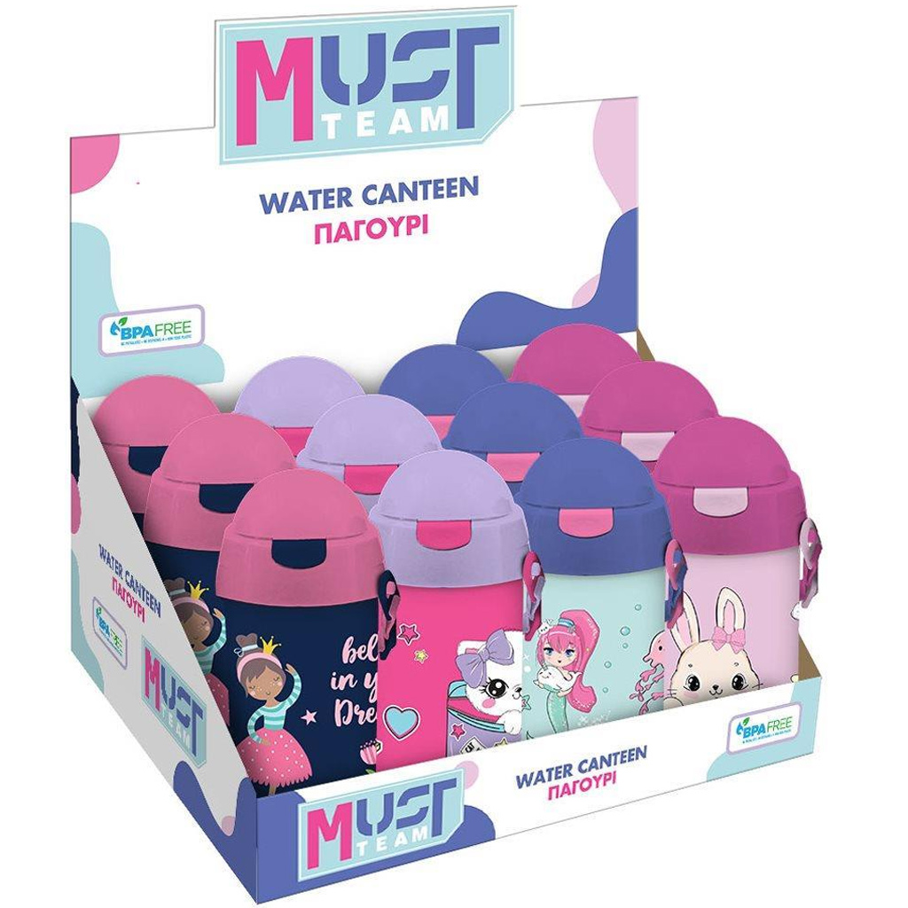 Luna: Must Team fľaša s dievčenským motívom, rôzne prevedenia, 500 ml, 1 ks