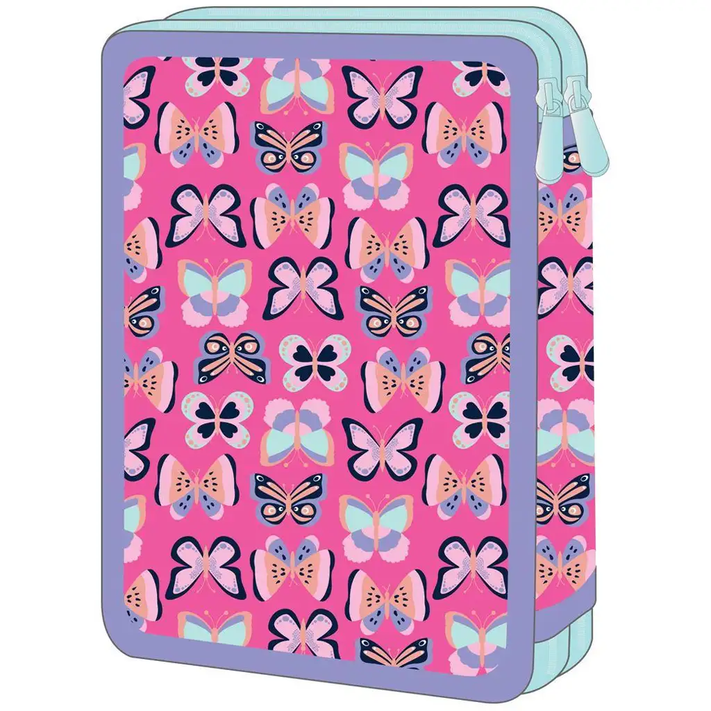 Luna: Must Team Life is Sweet motýlikové 2-poschodové púzdro na perá kép 2