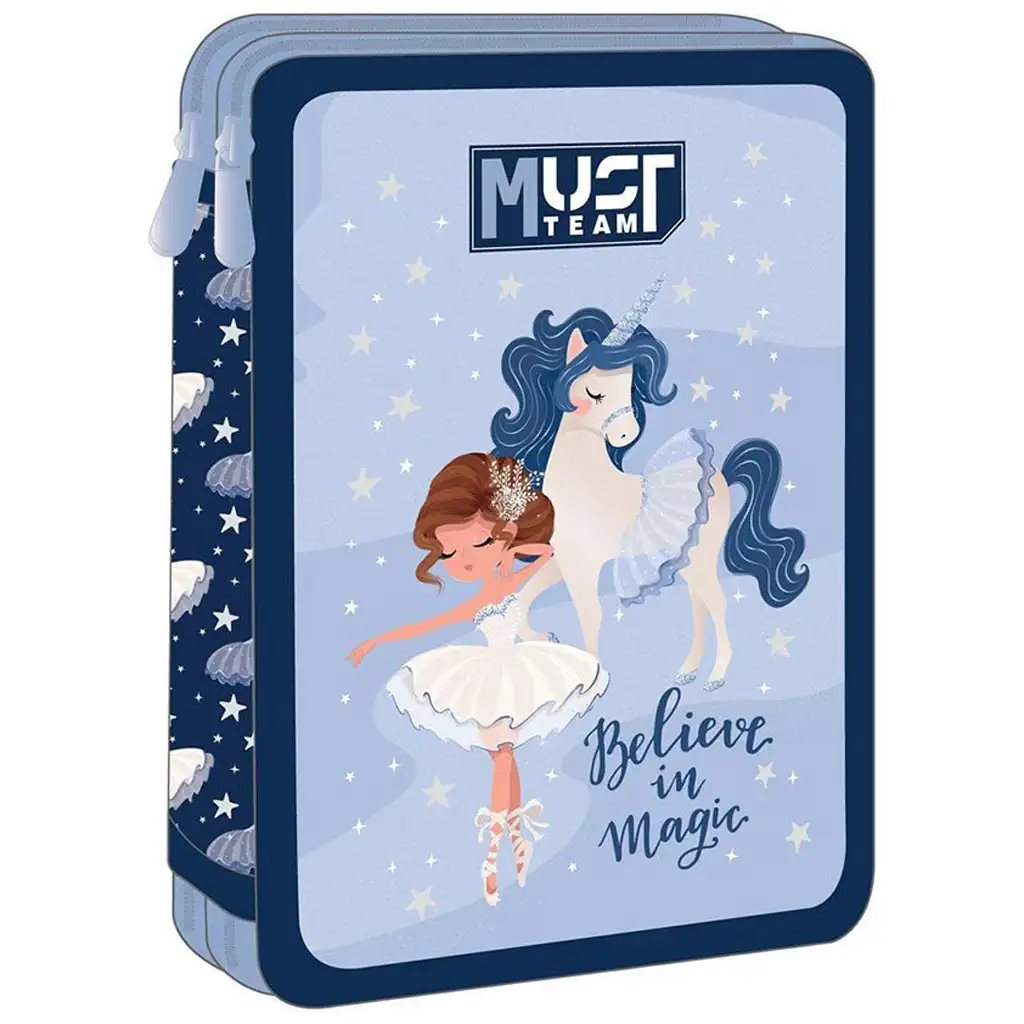 Luna: Must Team pereplnený dvojposchodový peračník s motívom jednorožca Believe in magic