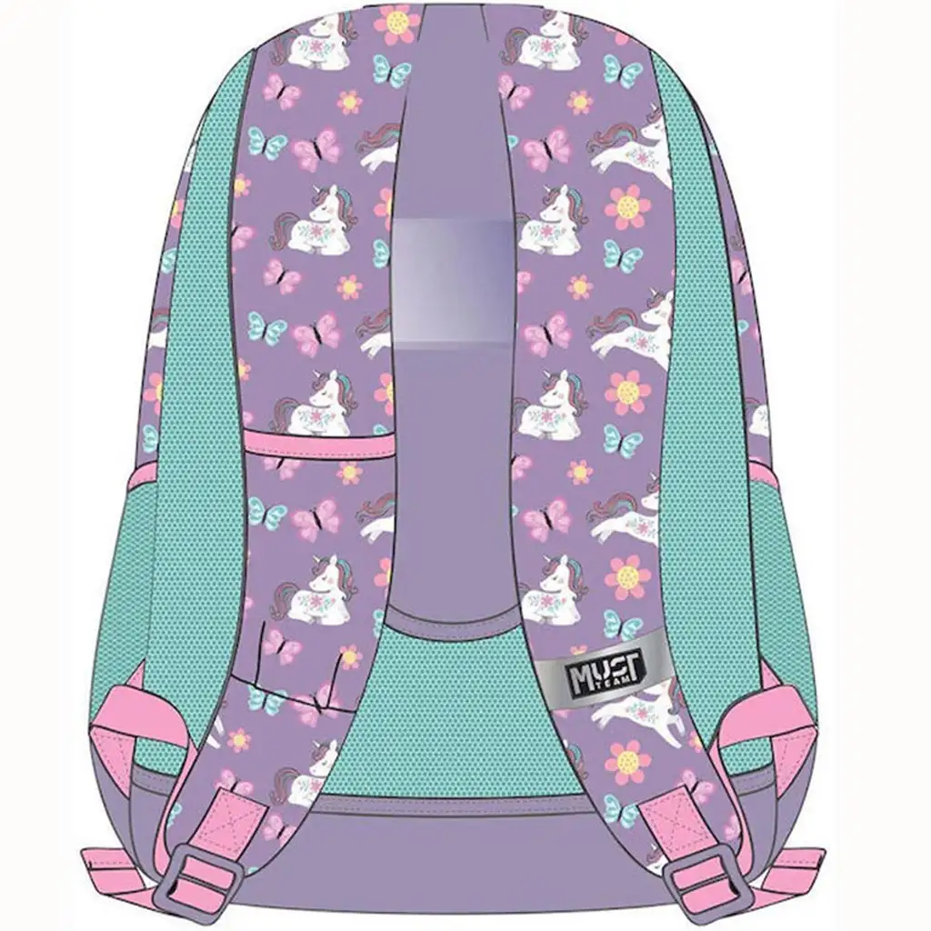 Luna: Must Team Unikornis zaoblený trojkomorový školský batoh, ruksak 32x18x43cm kép 2