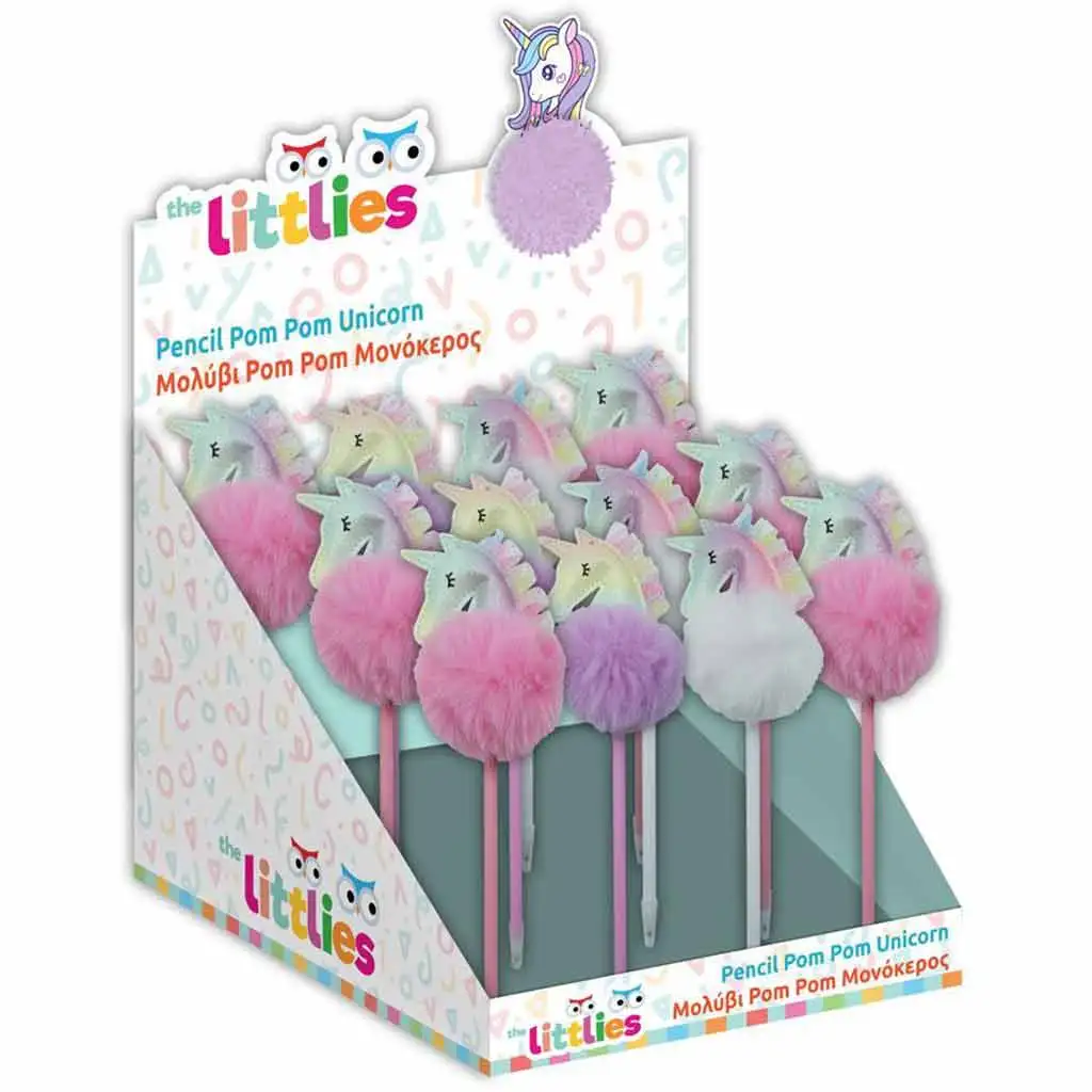 Luna: Ceruzka s hlavou jednorožca s pompomom, rôzne varianty, 1 ks