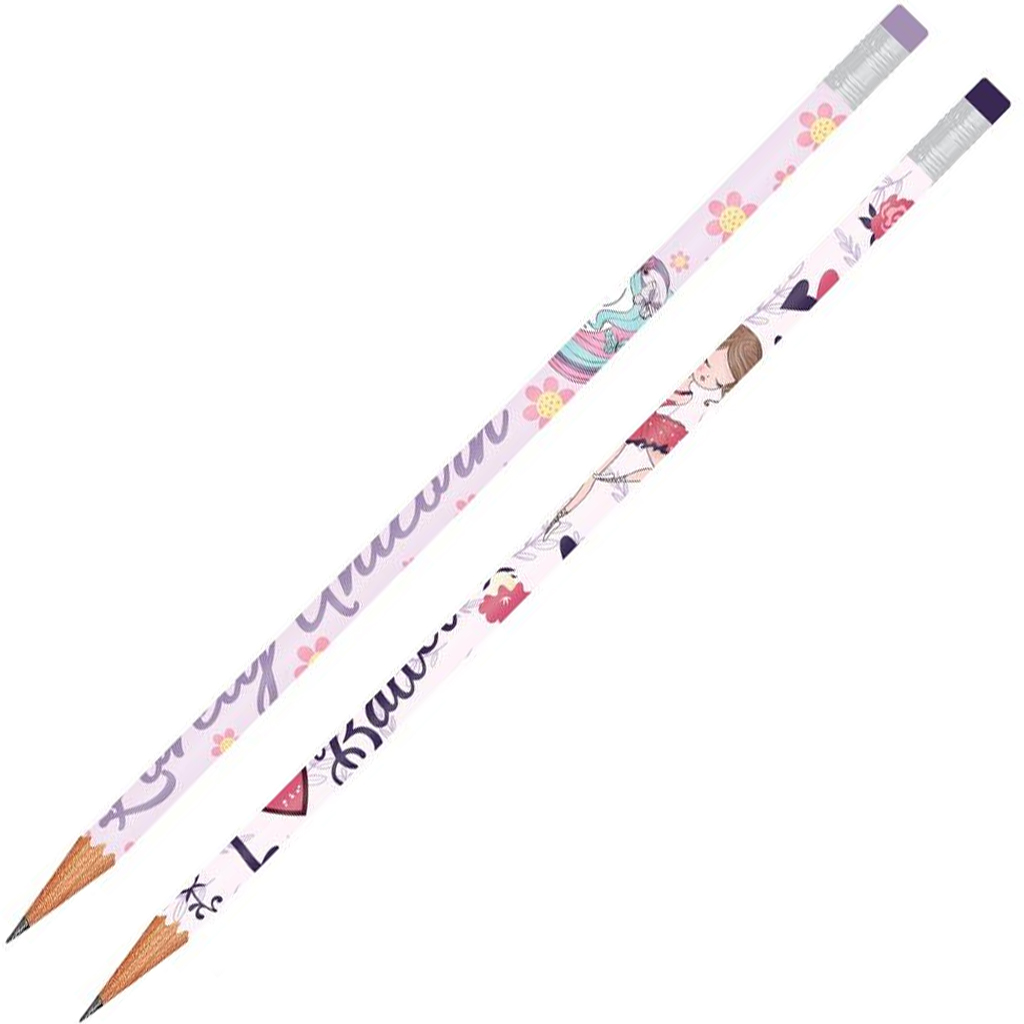 Luna: Dievčenská grafitová ceruzka s gumou, v dvoch rôznych variantoch, 1 ks kép 1