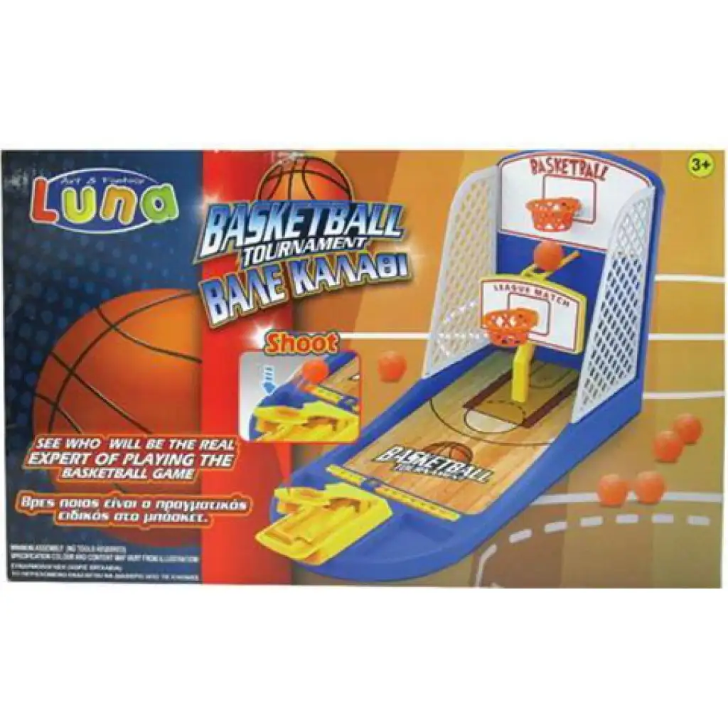 Luna: Stolný basketbal hrací set s dvojitou basketbalovou doskou 38x23cm
