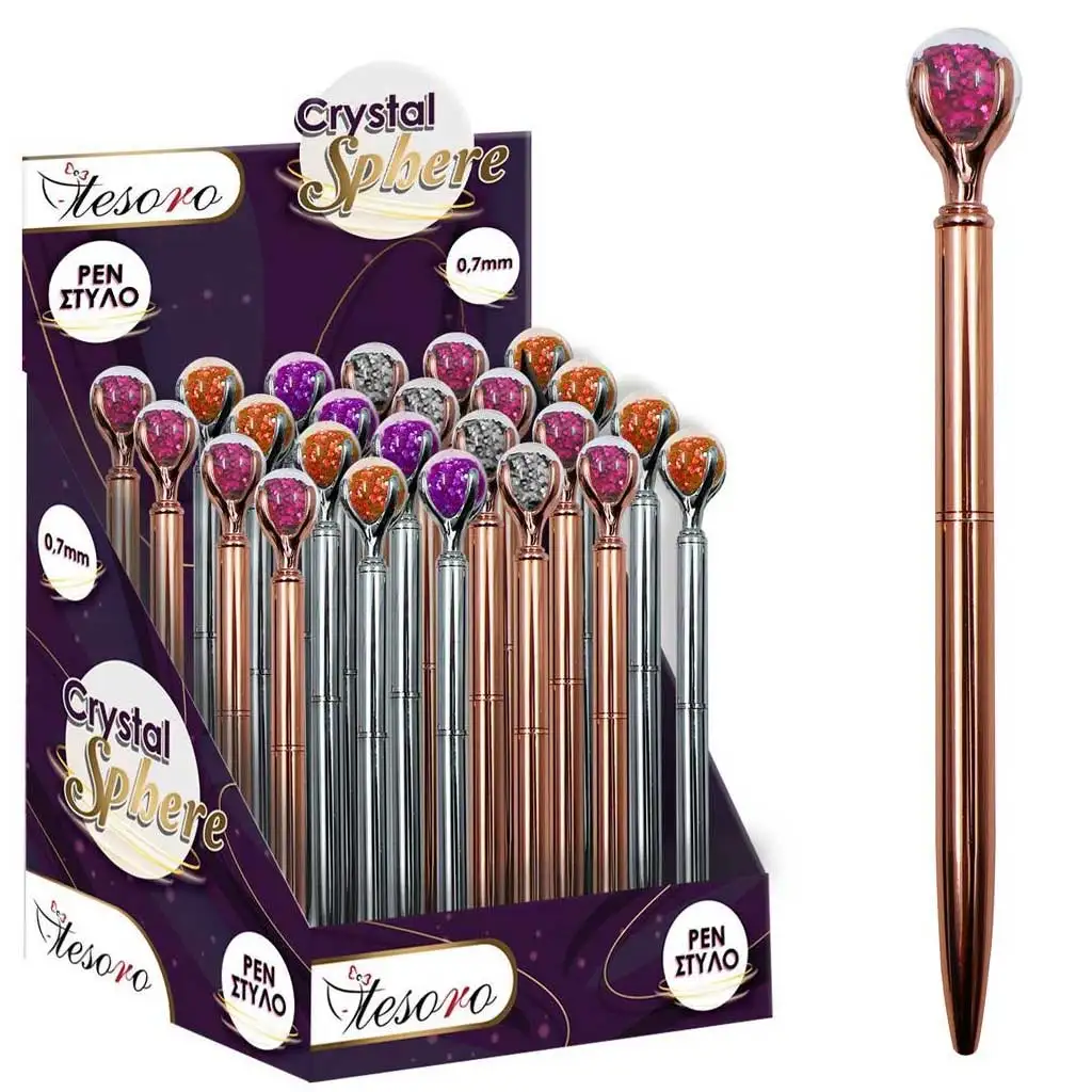 Luna: Tesoro Guľôčkové pero s krištáľovým koncom v niekoľkých verziách kép 1