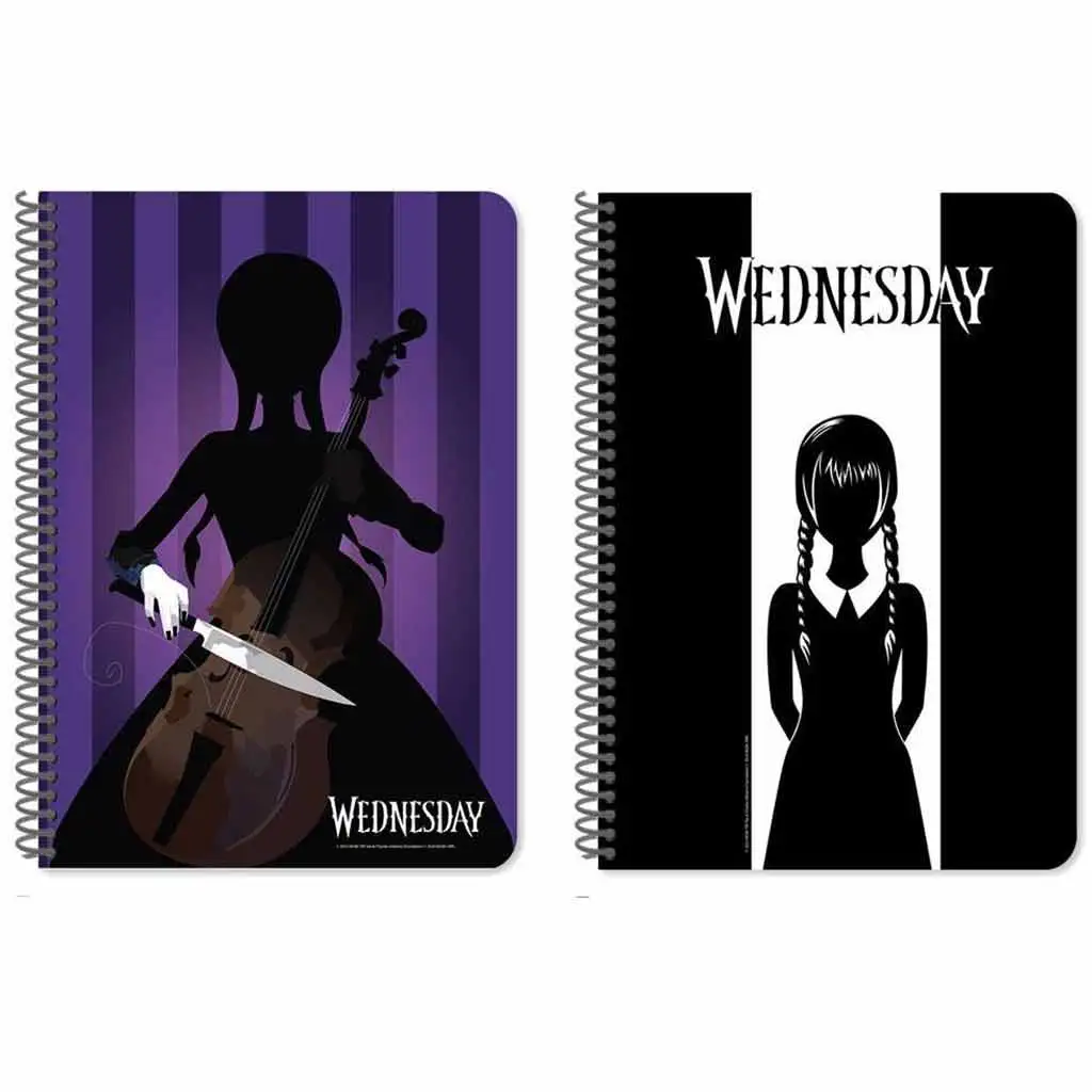 Luna: Wednesday vonalas spirál füzet A/4 60oldalas kétféle változatban 1db kép 1