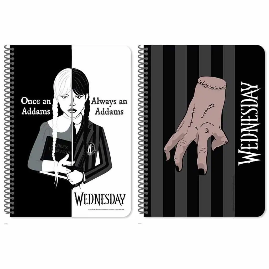 Luna: Wednesday linajkový špirálový zošit A/5 60-stranový v dvoch variantoch 1ks kép 1