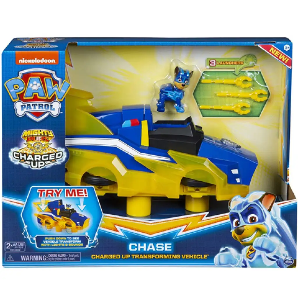 Mancs Őrjárat Mighty Pups: Chase Deluxe járgánya fénnyel és hanggal - Spin Master kép 1