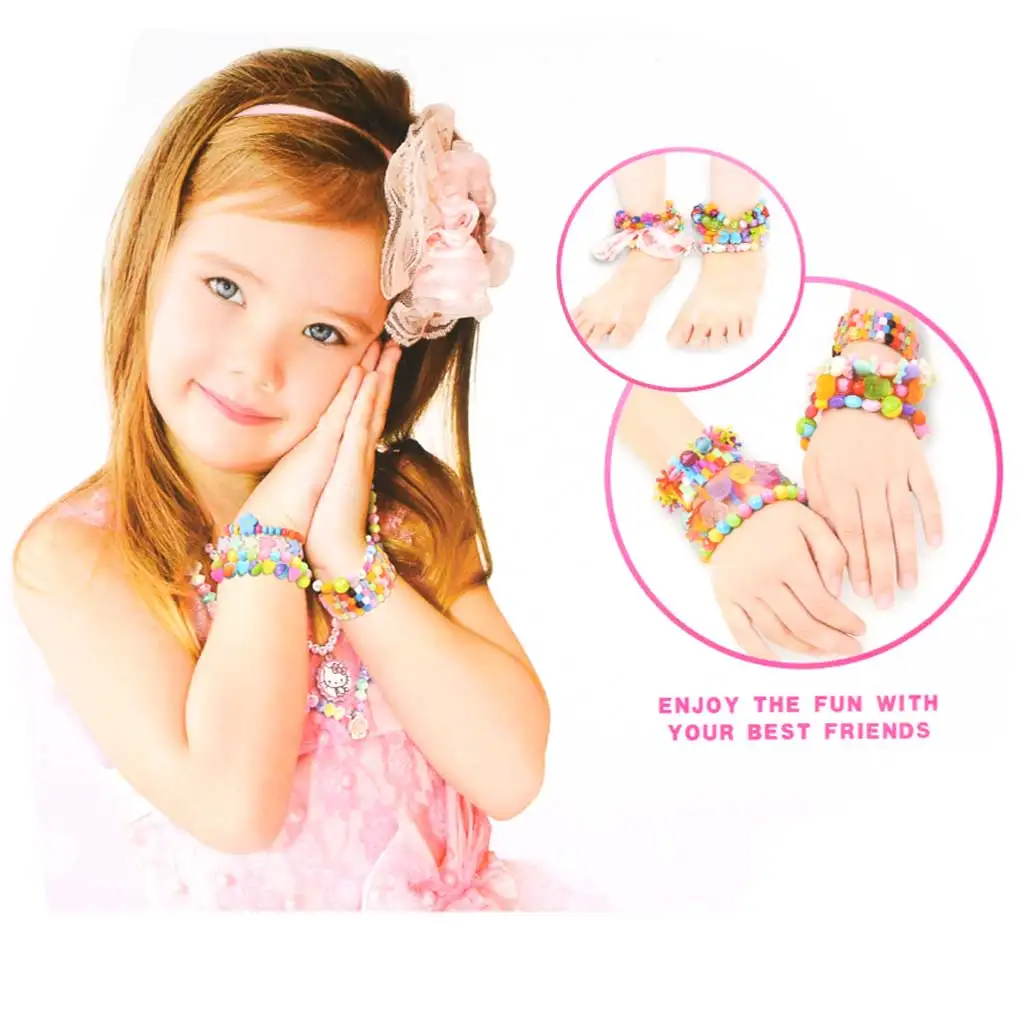 Creative StringBeads: Sada na výrobu šperkov s viac než 200 farebnými korálkami a príveskom snehuliaka kép 2