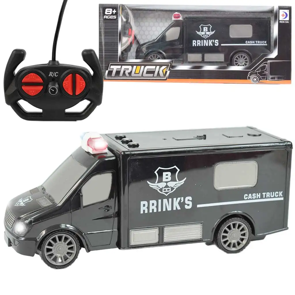 RC Távirányítós pénzszállító furgon fényeffektekkel 1/30-as méretarány 20cm kép 1