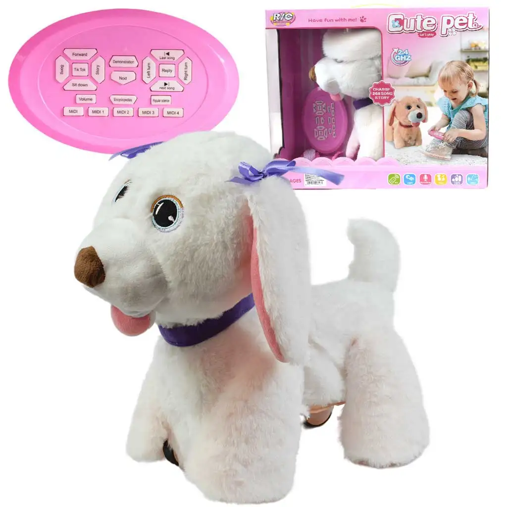 RC Cute Pet: Távirányítós interaktív plüss Labrador kutya kiegészítőkkel 2.4GHz 40cm kép 1