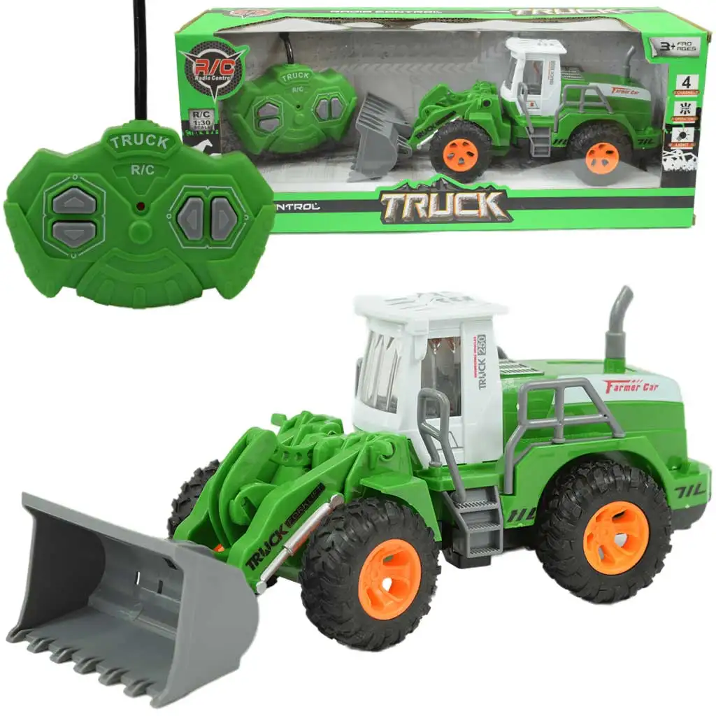RC Távirányítós homlokrakodó farm munkagép fényeffektekkel 1/30-as méretarányban 20cm kép 1