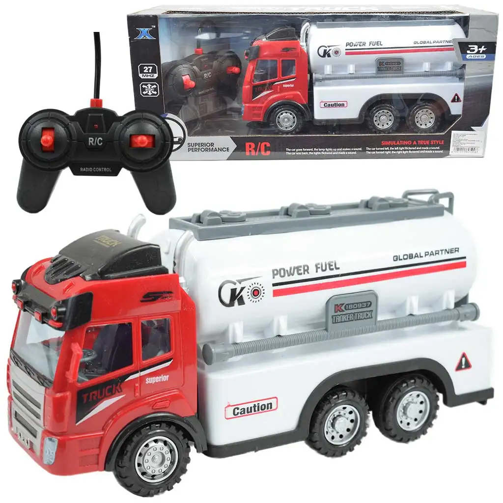RC Távirányítós üzemanyag szállító tartályos kamion fény effektekkel 1/43-as méretarány 27 MHz 21cm kép 1