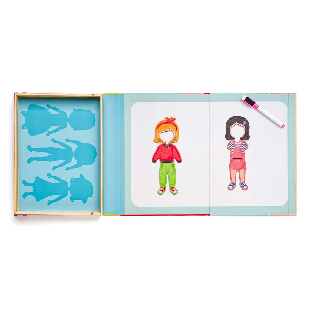 Magnetické puzzle v krabici - Módny salón - Woodyland kép 3