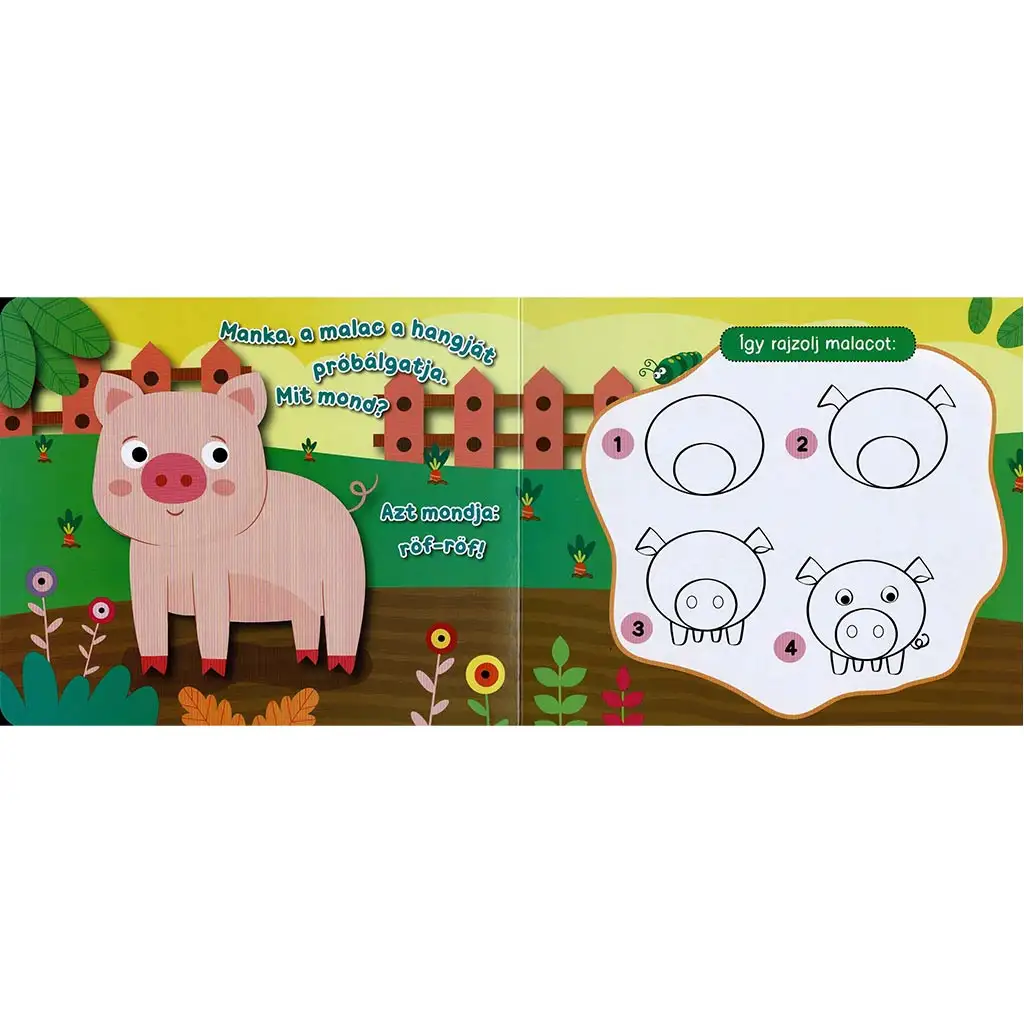 Magnetická tabuľa - Kresli veselé farmárske zvieratá kép 3