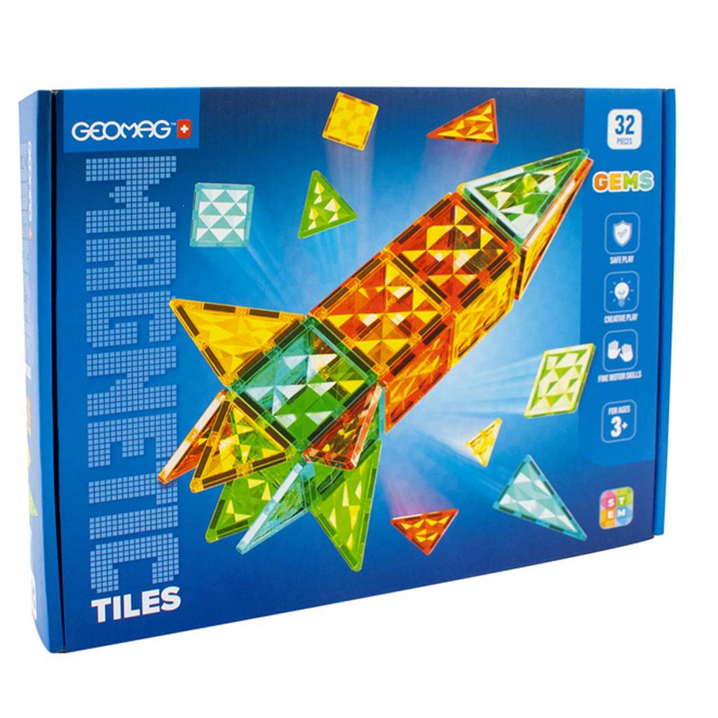 Geomag: Magnetické dlaždice Gems Rocket 32-dielna raketová súprava