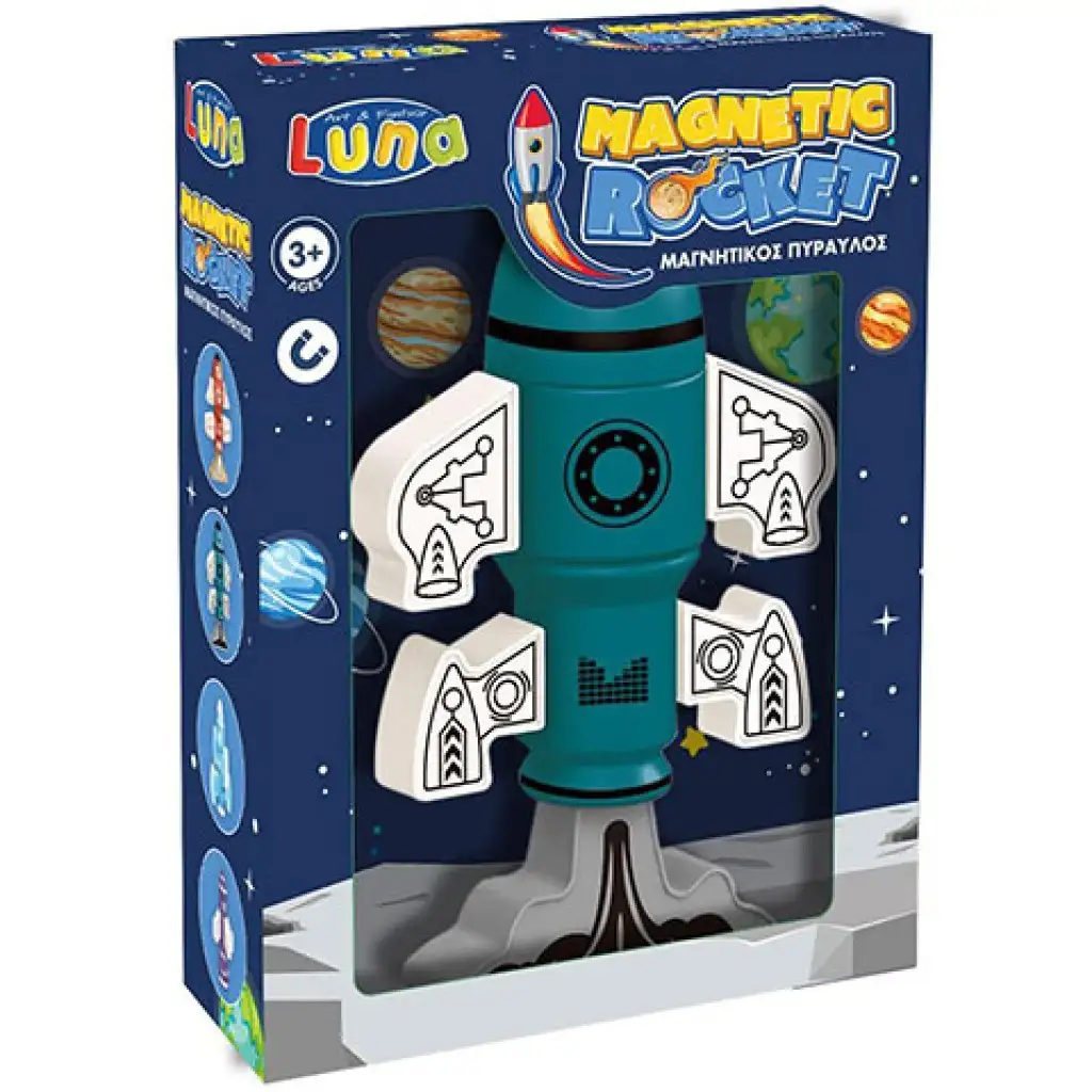 Magnetická raketa v zelenej farbe