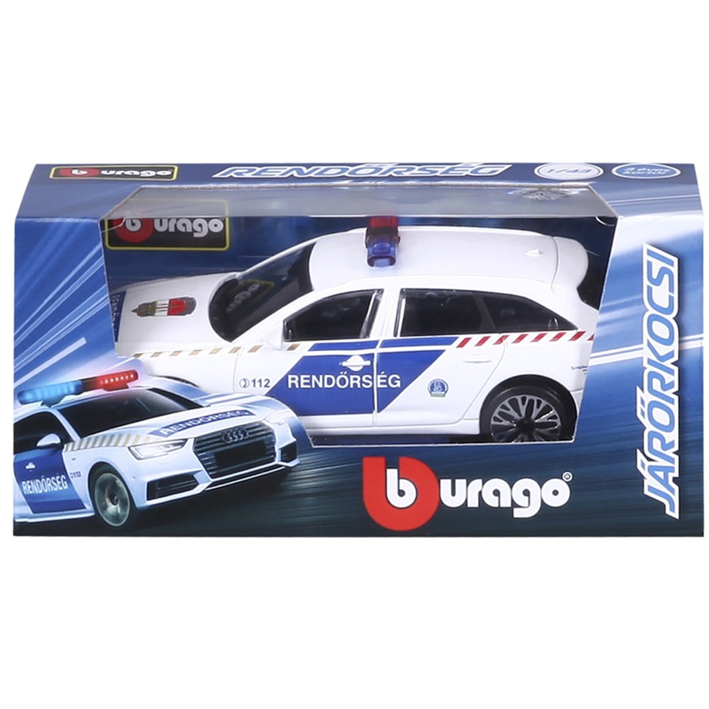 Bburago: Maďarské policajné auto Audi A6 Avant 1:43 kép 4