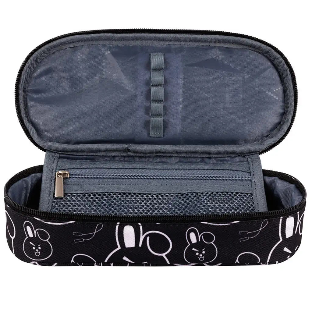 St.Right: Clever Bunny oválny peračník s motívom zajačika v čiernej farbe, 23 cm kép 2