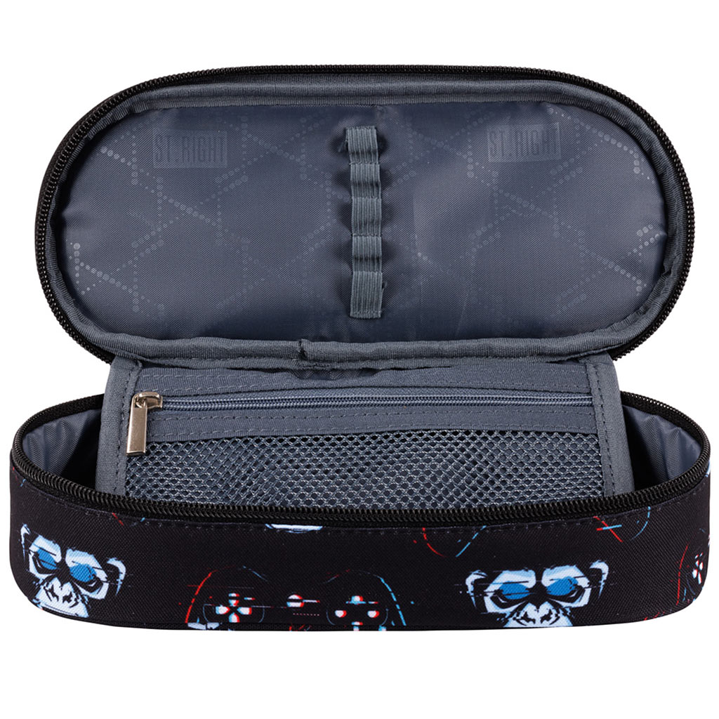 St.Right: Blue Gamer čierno-modré oválne puzdro na perá 23 cm kép 2