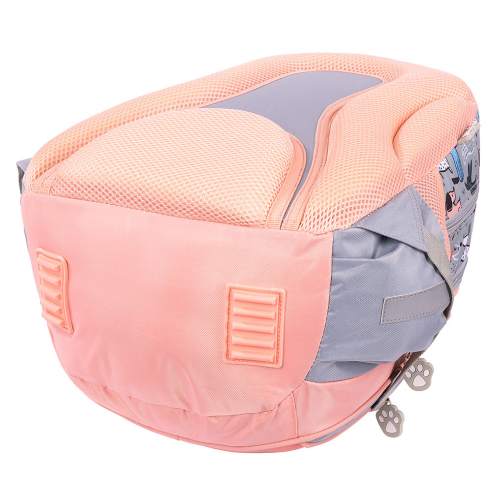 St.Right My Little Friends Grey York štvorpriehradková školská taška, batoh 40x28x18cm kép 4