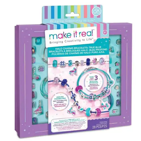 Make it real! Súprava na výrobu krištáľových príveskov v modrej farbe