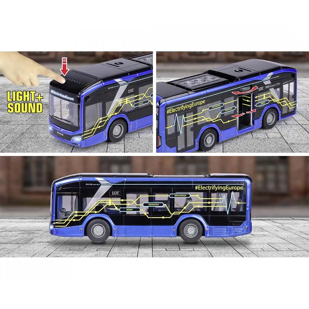 Majorette: MAN Lions City 10E autobus s osvetlením a zvukom - Simba Toys kép 3