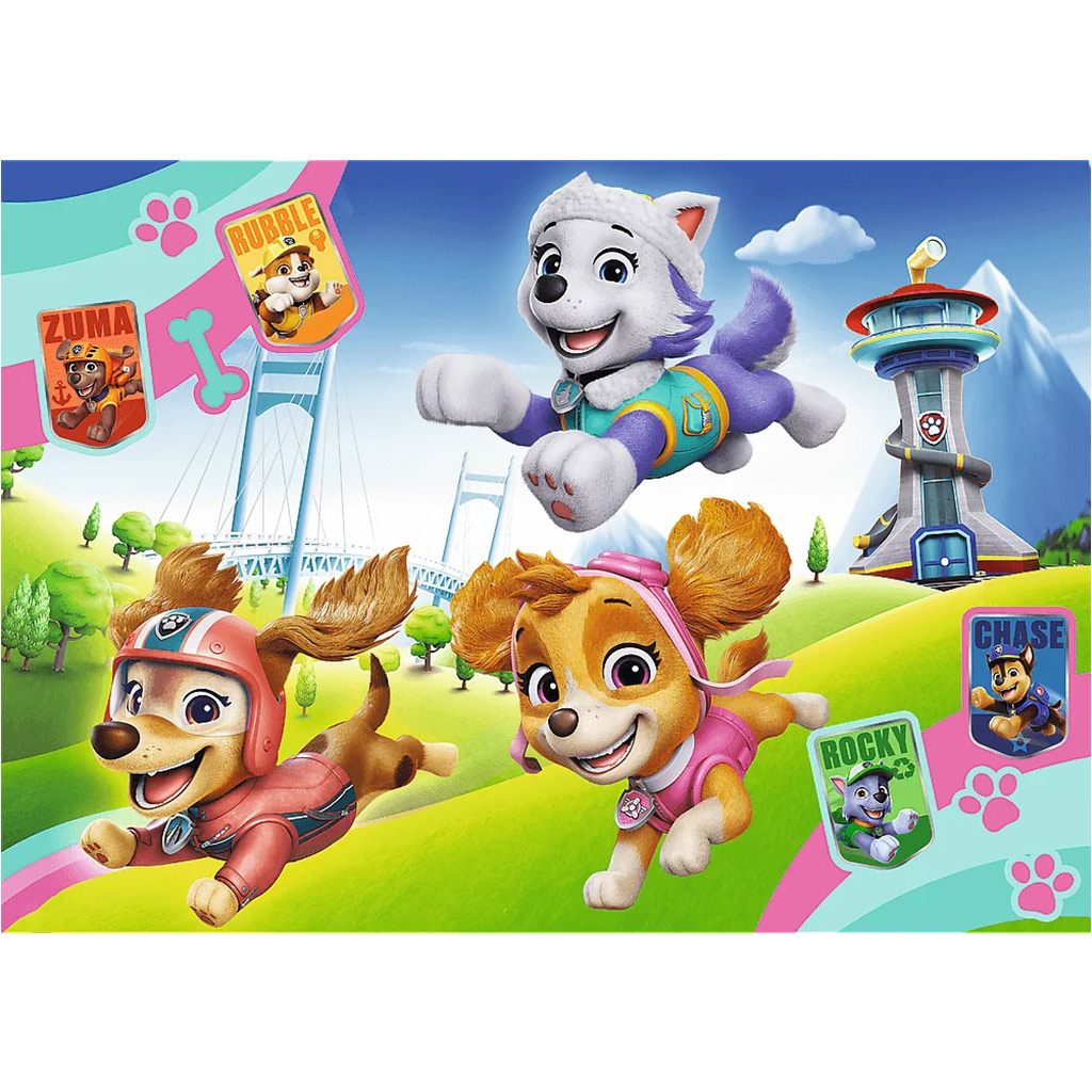 Paw Patrol 100-dieliková trblietavá puzzle - Trefl kép 2