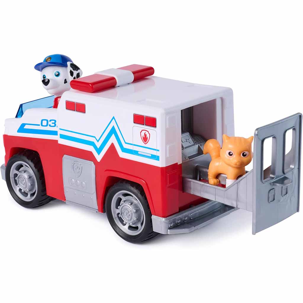 Paw Patrol: Search & Rescue autíčko na spätné natiahnutie s figúrkou Marshalla – Spin Master kép 4