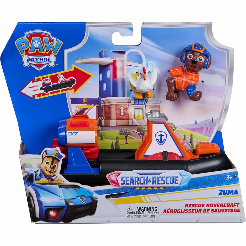 Paw Patrol: Search & Rescue autíčko Zuma na spätný chod s figúrkou - Spin Master