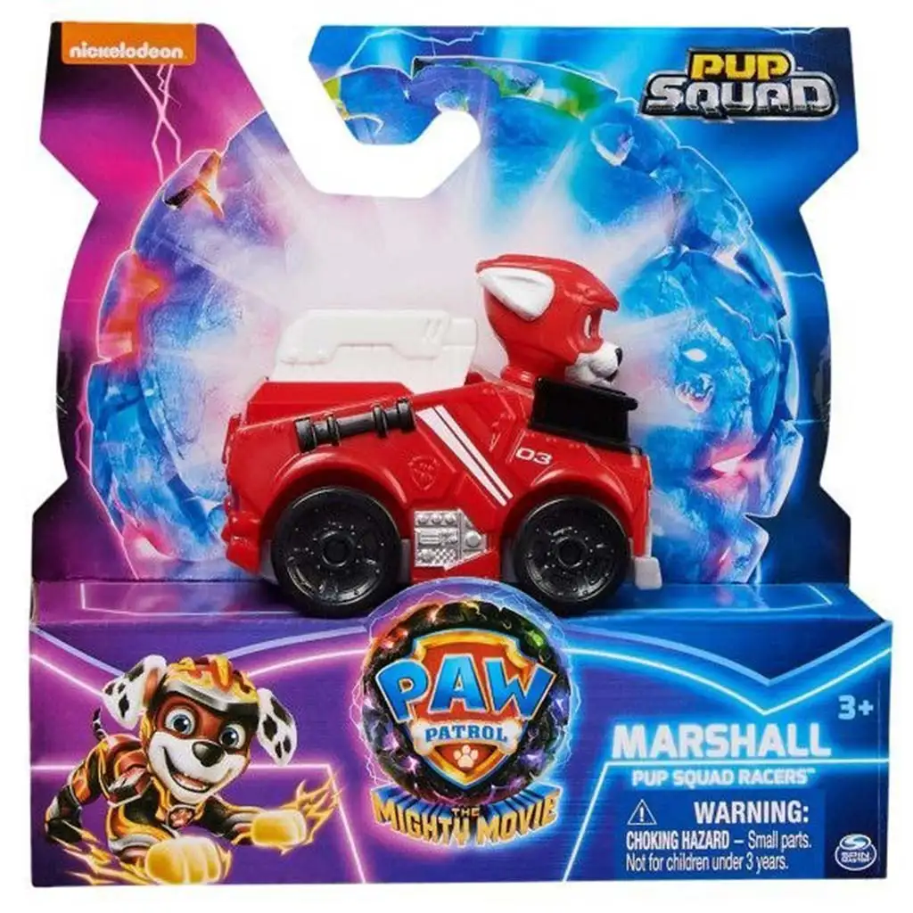 Paw Patrol: The Movie: Pup Squad Racers Marshall minifigúrka s vozidlom - Spin Master