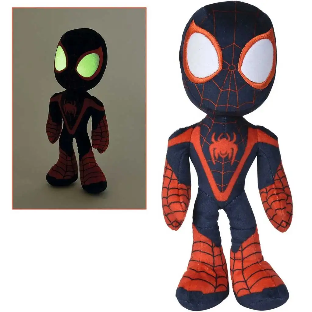 Marvel: Amazing Friends - SpiderMan Miles Morales plyšová figúrka so svietiacimi očami 25cm