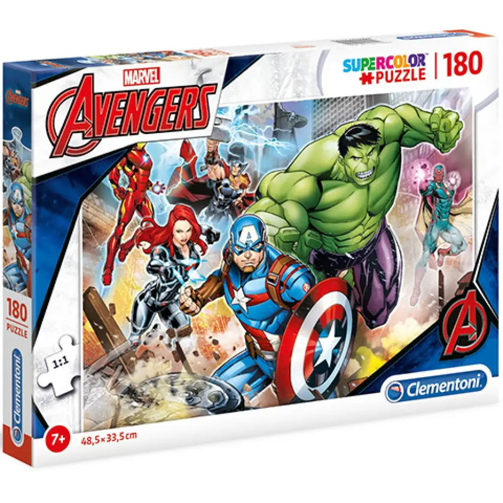 Marvel Bosszuállók Supercolor puzzle 180db-os - Clementoni kép 1