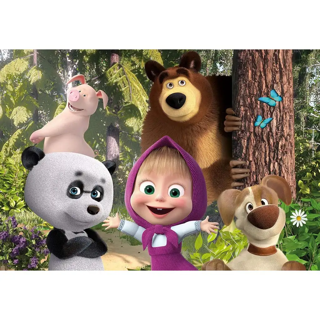 Maša a medveď – priatelia, 24-dielne puzzle, 50x35 cm – Lisciani kép 2