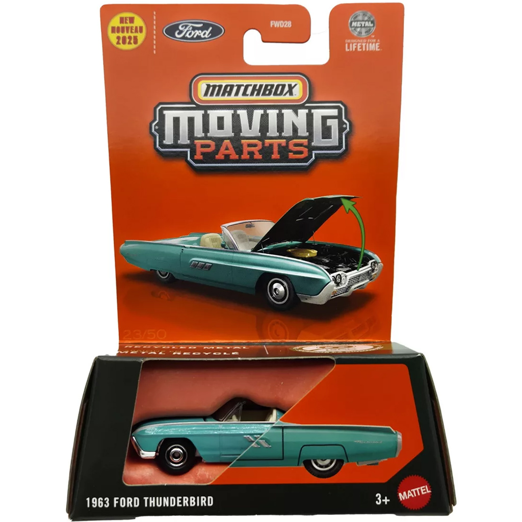 Matchbox: 1963 Ford Thunderbird otvárateľné autíčko 1/64 – Mattel