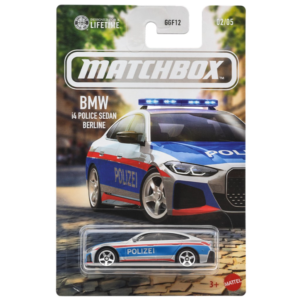 Matchbox Ikonikus BMW i4 Polizei kisautó 1/64 – Mattel kép 1