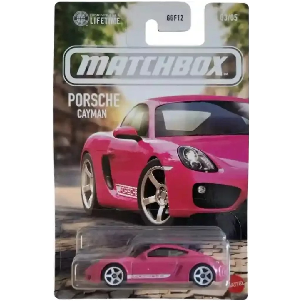 Matchbox Ikonikus Porsche Cayman pink kisautó 1/64 – Mattel kép 1